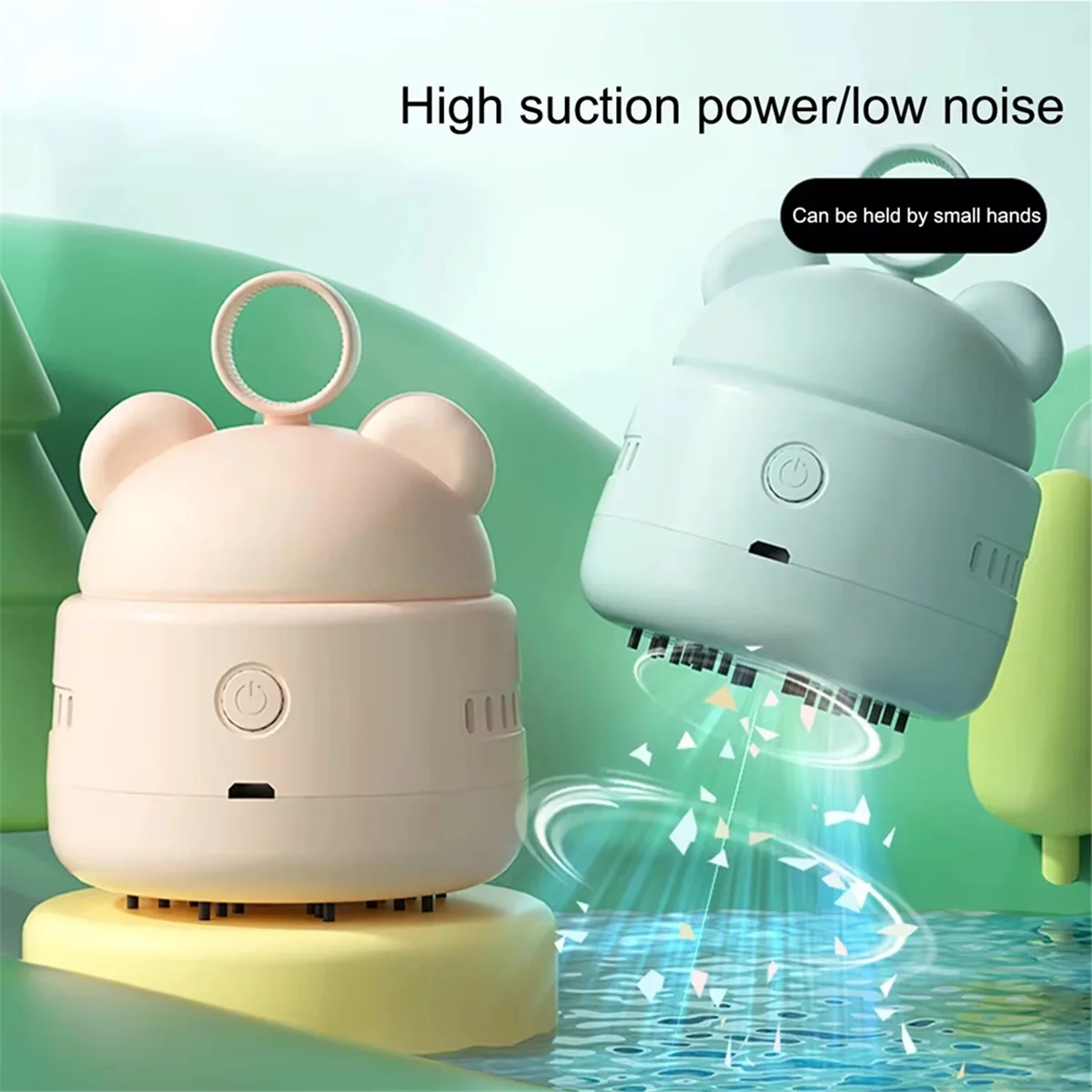 かわいいデスクトップ掃除機 ベアヘッド